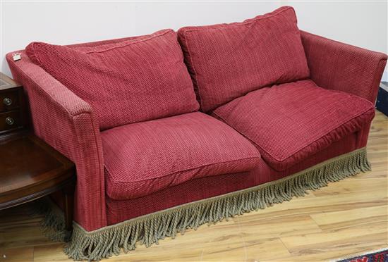 Knole sofa, W.193cm